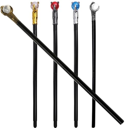 ifundom 5 Stück Halloween-zauberstab Halloween Cane Zusammenklappbar Hexen-Cosplay-Accessoire Combo Halloween-spazierstock Cosplay-spazierstock Halloween-gehstock Stöcke Der Griff Ist Pe von ifundom