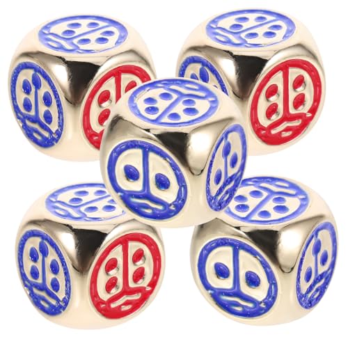 ifundom 5-teiliges Metallwürfel-Set Im Marienkäfer-Stil Mit Abgerundeten Ecken Für Brettspiele Und Partys von ifundom