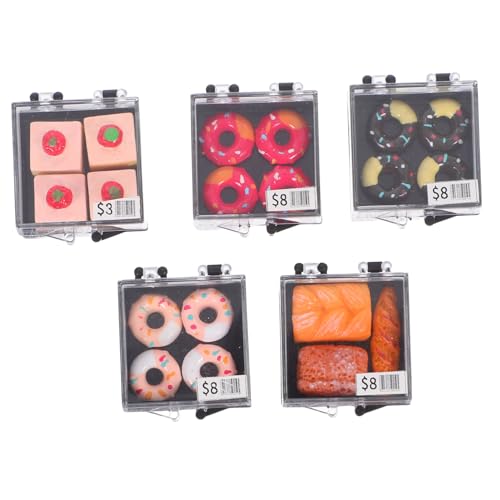 ifundom 5 Stück Maßstab Realistische Kunststoff Mini-Desserts für Puppenhaus Lebendige Farben Leicht und Tragbar für DIY Bastelprojekte und Dekorationen von ifundom