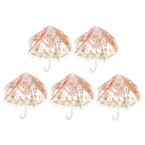 ifundom 5stücke Teiliges Miniatur-Regenschirm-Dekoration Bunte Lace-parasols Für Mini-häuser Kreatives -zubehör Zur Steigerung Der Fantasie Und Kreativität Von Kindern von ifundom