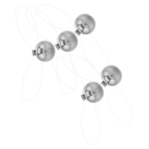 ifundom 5 Stück Pendelkugeln aus Metall mit Seil Kinetisches Physik Schreibtisch Interaktives Lernspielzeug und Stilvolle Bürodekoration Einfach Montierbar von ifundom