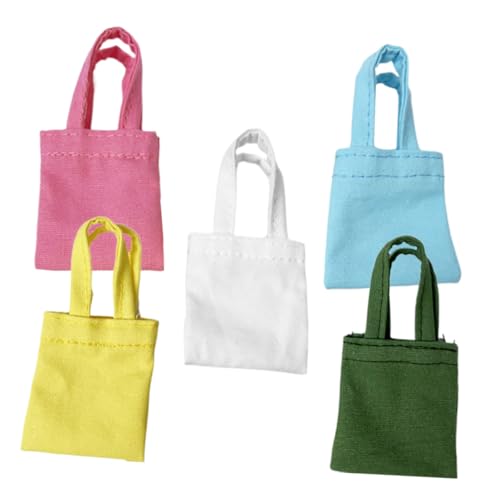 ifundom 5 Stück Puppen-verkleidetasche, Miniatur-Handtasche, Fotografie-Requisite, Puppen-Layout-Taschen von ifundom