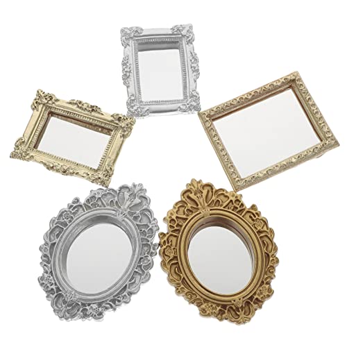 ifundom 5 Stück Puppenhaus-Spiegel bastelset basteln für bastelsets für Vintage Mirror spielzeuge für Kid Toys Miniaturspiegel für Mini-Spiegel-Kit Harz ifundom 5 Stück Puppenhaus-Spiegel bastelset basteln für bastelsets für Vintage Mirror spielzeuge für Kid Toys Miniaturspiegel für Mini-Spiegel-Kit Harz von ifundom