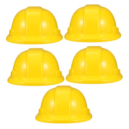 ifundom 5 Stück Teiliges Bauhelm aus Robustem Kunststoff Leichter Spielzeughelm für Jungen und Mädchen als Verkleidung und Partyhut für Halloween und Baustellen Mottoparty von ifundom