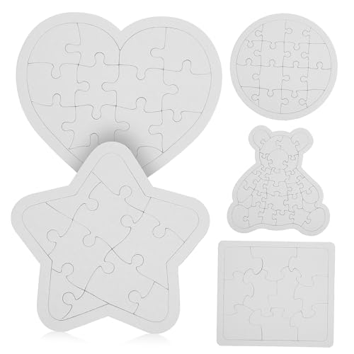 ifundom 5 Stück Teiliges Blanko Papierpuzzle mit Bär Rund Quadratisch Stern Herz Formen zum Selbstbemalen DIY Kinderpuzzle Teile Weißes Puzzle für Kreatives Zeichnen und Basteln ifundom 5 Stück Teiliges Blanko Papierpuzzle mit Bär Rund Quadratisch Stern Herz Formen zum Selbstbemalen DIY Kinderpuzzle Teile Weißes Puzzle für Kreatives Zeichnen und Basteln von ifundom