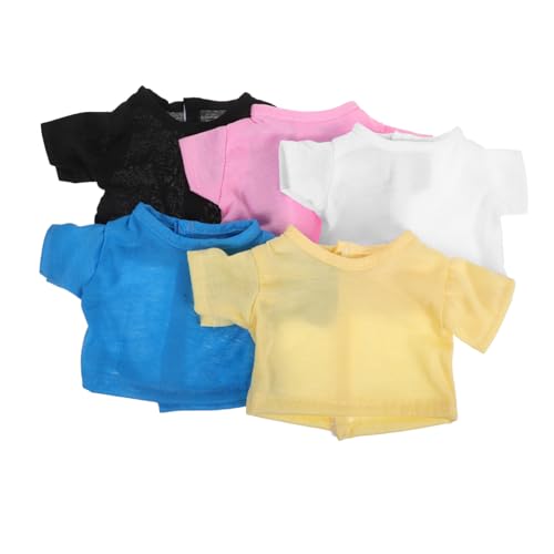 ifundom 5 Stück Teiliges Kurzarm-t-Shirts für Plüschtiere Mehrfarbige Bärenkleidung Kompakte Passform Vielseitige Puppenbekleidung Modische Solid-Color Shirts für Kuscheltiere ifundom 5 Stück Teiliges Kurzarm-t-Shirts für Plüschtiere Mehrfarbige Bärenkleidung Kompakte Passform Vielseitige Puppenbekleidung Modische Solid-Color Shirts für Kuscheltiere von ifundom