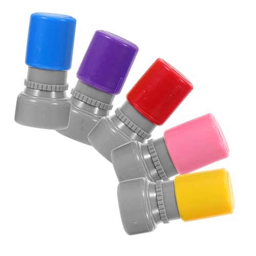 ifundom 5 Stück Teiliges Lehrer Stempel Selbstfärbend Bunte Kinderstempel Motivationsstempel für Feedback Grundschule und Sekundarstufe Junior High Sicheres Kunststoffmaterial Kompakt und von ifundom
