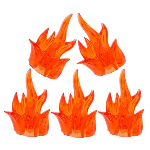 ifundom 5 Stück Teiliges mit Feuer Effekten Pädagogische Bauklötze für Feinmotorik und Logisches Denken Lebendige Farben Geeignet als Feuerwehr Zubehör und Halloween Dekoration von ifundom