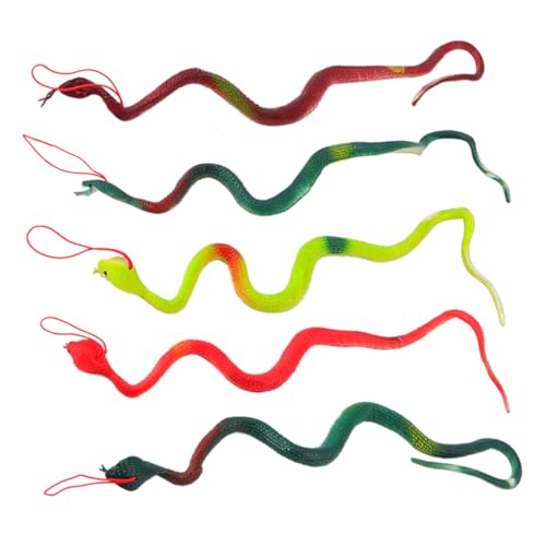 ifundom 5 Stück dekorativer Gegenstand für kinderspielzeug Children Toys игрушки для девочек Tier Toys for Boys Spielzeugschlange aus Gummi rot von ifundom