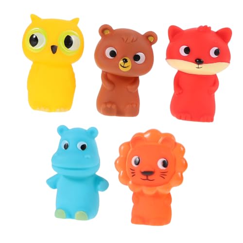 ifundom 5 Stück tierische Marionette Tier Handpuppen Fingerpuppen Tiere Weiche Fingerpuppen interaktive Puppen Interaktive Handpuppen Geschichte Zeit Fingerpuppen Fingerpuppe Vinyl von ifundom