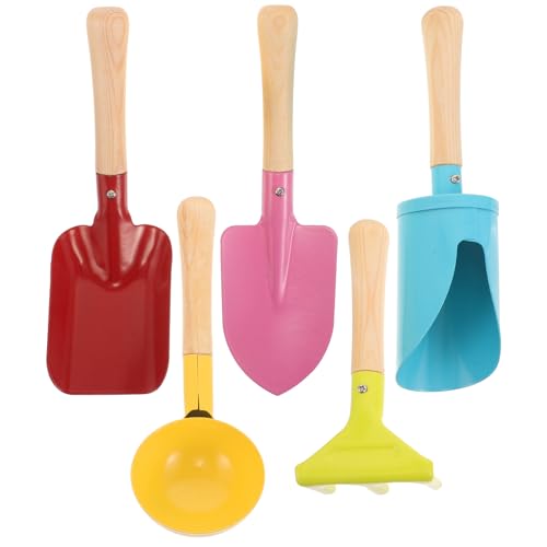 ifundom 5-teiliges Gartenwerkzeug-Set für Kinder: Gartenschaufel aus Metall, Rechen, Handwerkzeuge – Pflanzset für Kinder für Strandsandpartys im Freien von ifundom