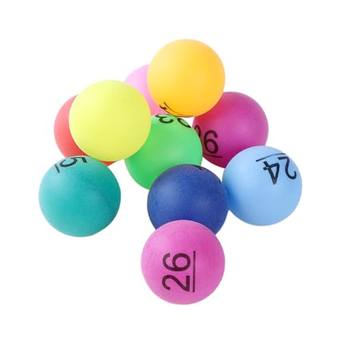 ifundom 50 Stück Farbe Zahlenball Hohle Bingokugeln Verlosung von Bällen lotustal plastikbälle gamb tischtennisbälle interessante Spielbälle Ball für die Lotterie Lotterie-Box Spielball pp von ifundom