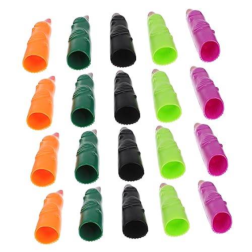 ifundom 50 Stück Halloween-Hexennägel Maske Neon-Nagellack Horror lustig Halloween Costume idea Halloween Scherzartikel Halloween Decor Halloween-Streich-Requisiten Zombie-Finger PVC von ifundom