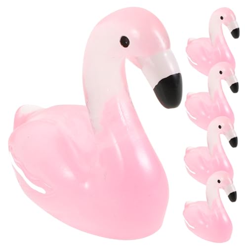 ifundom Niedliche Miniatur-Flamingos 50 Stück Flamingo- Aus Kunstharz Nachtleuchtender Rasen-Flamingo Vielseitiges Ornament für Zuhause und Das Büro von ifundom