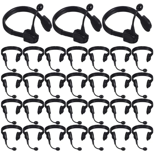 ifundom 50 Stück Kleine Gelbe Enten-kopfhörer Puppe Mikrofon Spielzeuge Baustützen Headset Dekorativer Mini-kopfhörer Plastik Black von ifundom