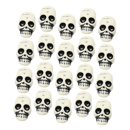ifundom 50 Stück Mini-Schädel Halloween Halloween schädel Halloween-Lichter im Freien gruselige Halloween-Dekorationen lebensechter Schädelkopf winziger Schädelkopf Harz von ifundom