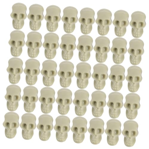 ifundom 50 Stück Mini-kunststoffschädel Skelettfiguren Geist Plüsch Skelett-Halloween-Dekorationen Halloween-Requisiten Falsche Knochen Superheld Verkaufsstand Bausätze Maske Plastik ifundom 50 Stück Mini-kunststoffschädel Skelettfiguren Geist Plüsch Skelett-Halloween-Dekorationen Halloween-Requisiten Falsche Knochen Superheld Verkaufsstand Bausätze Maske Plastik von ifundom
