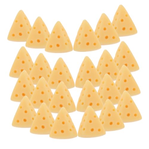 ifundom 50 Stück Modell Realistische Kunstkäse Figuren für DIY Bastelprojekte Tischdekoration und Scrapbooking Geschenkideen für Miniaturen von ifundom