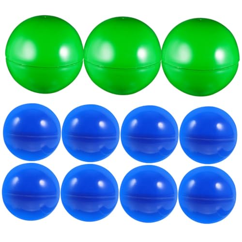 ifundom 50 Stück Öffnungs Lotteriekugeln aus Langlebigem PVC Wiederbefüllbare Transparente Kunststoffkugeln in Blau und Grün für Tombola Party Gewinnspiele und Events von ifundom
