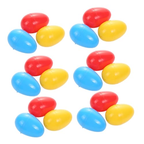 ifundom 50 Stück Ostereier in Plastikform Offenes Design Gefälschte Osterüberraschungseier Für Jungen Und Mädchen Zufällige Farbe von ifundom