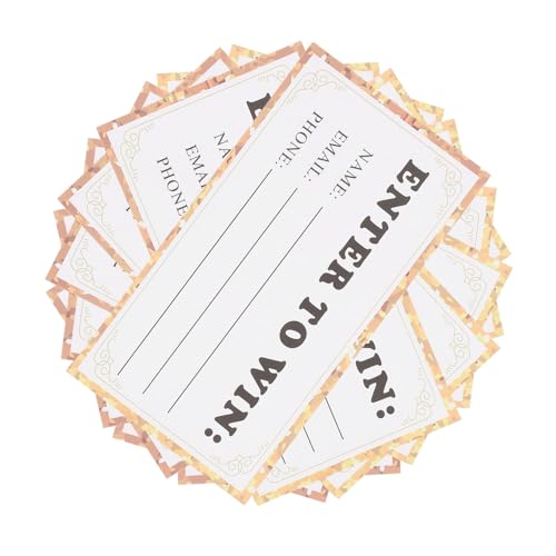 ifundom 50 Stück Raffle Tickets mit Anmeldeformular für Name Mail und Telefonnummer Vielseitige Lose für Karneval Fundraiser und Verkaufsstände Karten aus Hochwertigem Karton mit von ifundom