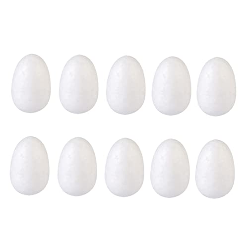 ifundom 50 Stück Styroporeier Weiß zum Bemalen und Basteln Stabile Feste Schaumstoff Eier für DIY Ostern Dekoration für Festival Hochzeit Halloween und Weihnachtsdeko von ifundom