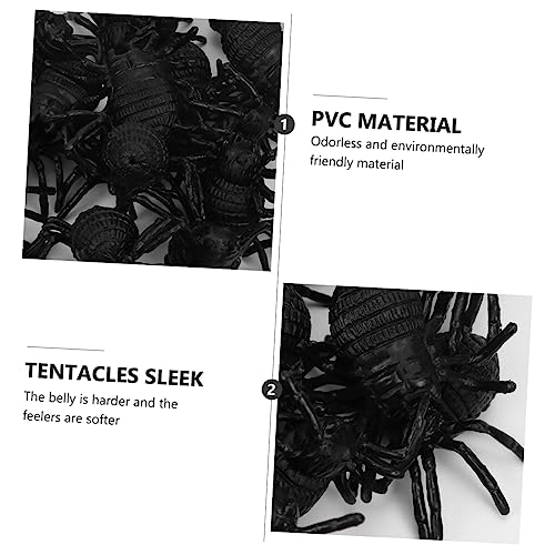 ifundom 50 Stücke Halloween Schwarze Spinne Requisiten Superhero Kit Fidgets Halloween Spinne Requisiten Spinne Gefälschte Spinne Halloween Dekorationen von ifundom