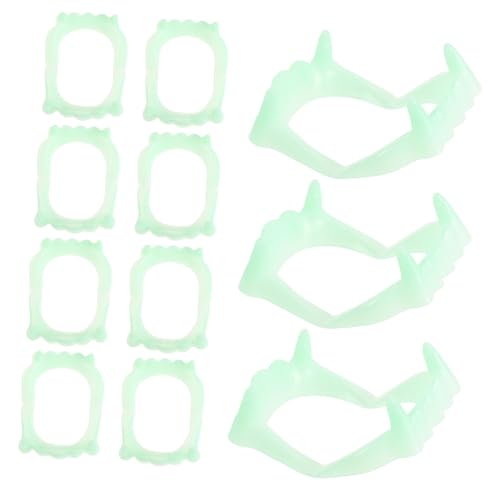 ifundom 50Stücke Halloween Vampirzähne Fluoreszierende Kunststoffzähne Für Cosplay Und Party Requisiten Für Schaurige Halloween Dekorationen Und Streiche von ifundom