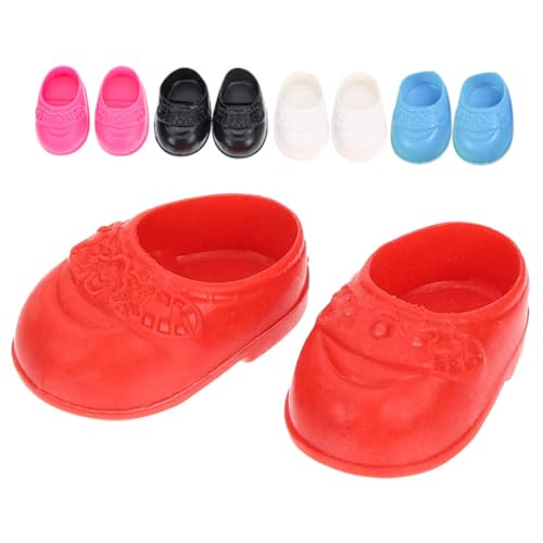 ifundom 5 Paar Kleiner Puppenschuhe Flache Miniatur Schuhe für Puppen Dekoratives Zubehör für Puppenhäuser Kleiner Schuhe für Kreative Szenen Puppenhaus Dekoration von ifundom
