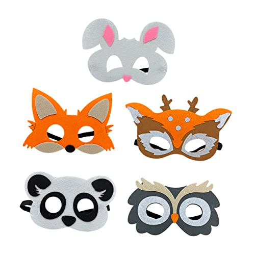 ifundom 5Pcs Animal Filz Maskenmasken Halloween Maskenbevorzugungen von ifundom