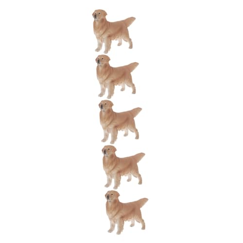 ifundom 5St Golden Retriever-Spielzeug intelligenzspielzeug für Kinder dogtoo kleine Hundefiguren simuliertes Hundemodell künstlicher Hund Ornamente Puppe Dekorationen Statue Plastik von ifundom