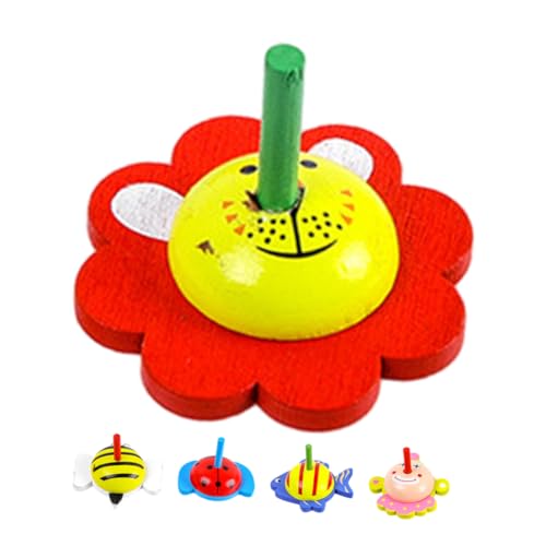 ifundom 5St Kreisel kinderspielzeug Motorik Spielzeug Bunte Holzplatten Spielzeug mit Holzplatten Geschenke Spielzeuge Gyroskop Spielzeug Cartoon kleines Gyroskop-Spielzeug tragbar Jacke von ifundom