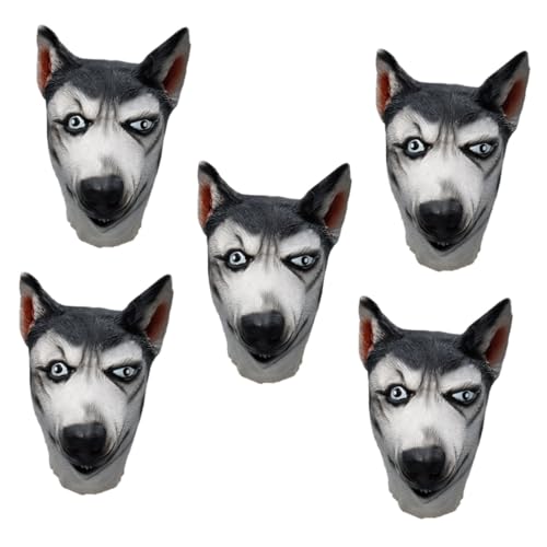 ifundom 5st Party-maske Tierische Hundemaske Latex-hundemaske Hundekostüm Maske Cosplay-hundemaske Kopfbedeckung Halloween Emulsion von ifundom
