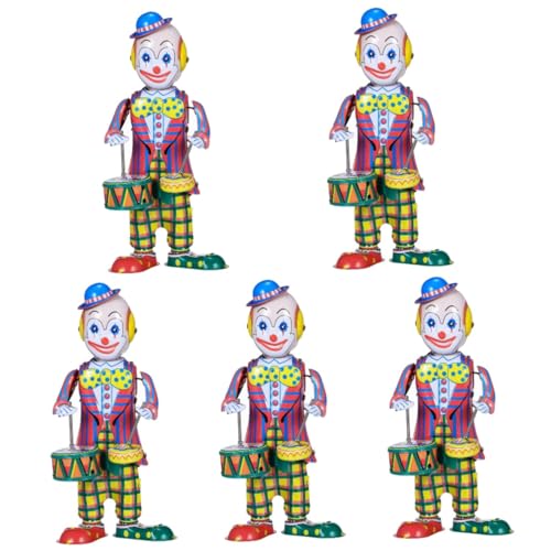 ifundom 5St Eisen-Clown-Spielzeug Spielzeuge Clownfigur aus Weißblech Kinderspielzeug Spielzeug für Kinder Haargummis Wackelspielzeug Clown-Figur Eisenblech Schlagzeuger schmücken von ifundom