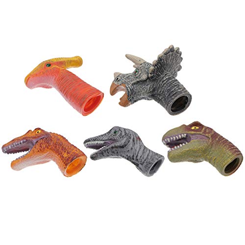 ifundom 5st Dinosaurier-fingerpuppe Tierische Fingerpuppe Puppen Haustier Dinosaurier-partyzubehör Hände Fingerabdeckung PVC von ifundom