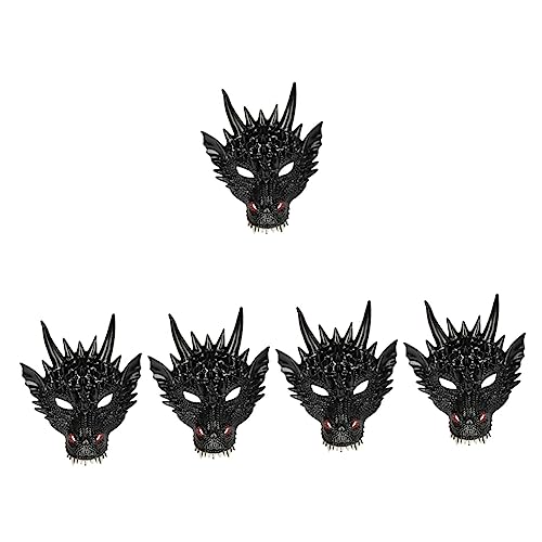 ifundom Halloween-Maske 5St Drachenmaske kleidung Abschlussball bilden Eidechse Wasserhahn Kind Pu Halloweenkostüm von ifundom