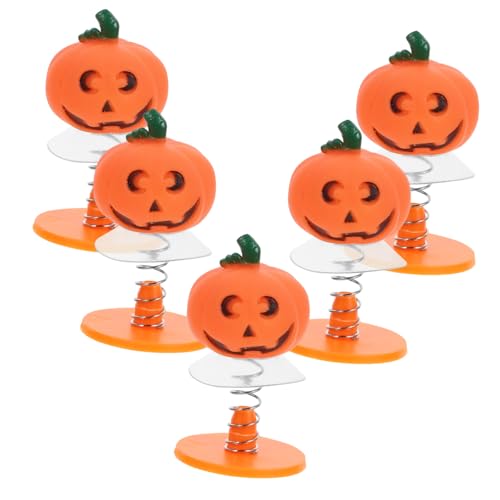 ifundom Halloween-Spielzeug Für Kleinkinder 5 Stück Hüpfende Kürbispuppen Springendes Federspielzeug Partygeschenke Leicht Kompakt von ifundom