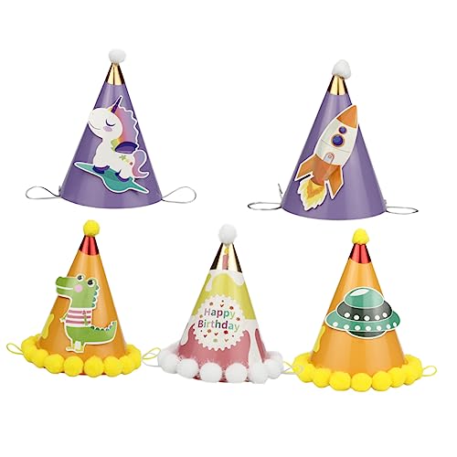 ifundom Niedliche Partyhüte Für Jungen Und Mädchen 5 Stück Baby-geburtstagshüte Aus Papier Flauschiger Hut Für Foto-requisiten Happy Birthday-dekorationen ifundom Niedliche Partyhüte Für Jungen Und Mädchen 5 Stück Baby-geburtstagshüte Aus Papier Flauschiger Hut Für Foto-requisiten Happy Birthday-dekorationen von ifundom