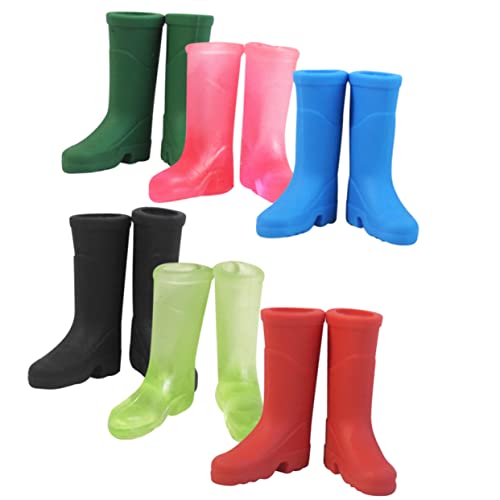 ifundom 6paare Miniatur Regenstiefel Zubehör Für Puppenhaus Detailgetreue Handgefertigte Boots Für Miniaturszenen Zur Dekoration Von Spielzeug Und Puppenhäusern von ifundom