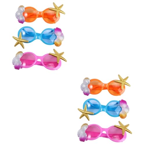 ifundom 6 Paare Lustige Brille Spielzeuge Dekoration Sonnenbrille Brillen Spielzeug Partybrille Spielzeug Party-brillenspielzeug Festivalbedarf Kind Strand Plastik Dekorativer Spiegel von ifundom