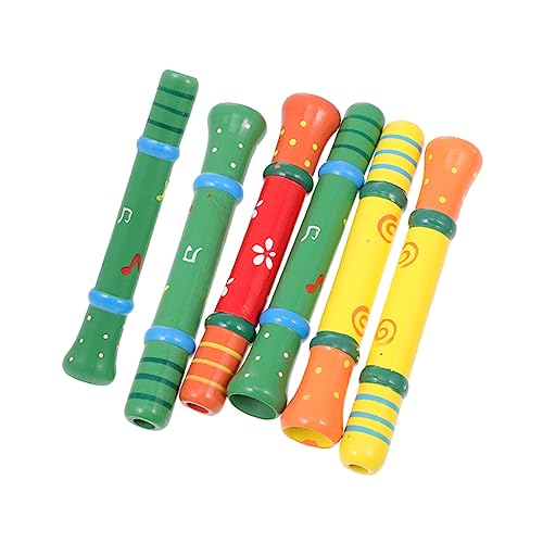 ifundom Pädagogisches Pfeifenspielzeug-Set Aus Holz 6-teilig Für Jungen Und Mädchen Im Vorschulalter Zufällige Farbe von ifundom