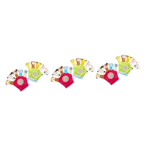 6 STK Plüschtier Kuscheltiere für Babys Tierspielzeug für Kinder Finger Kinderspielzeug Puppen Babyflanellhandschuhe Handpuppe Spielzeug Sanft Marionette Spielzeugset Kleinkind von ifundom