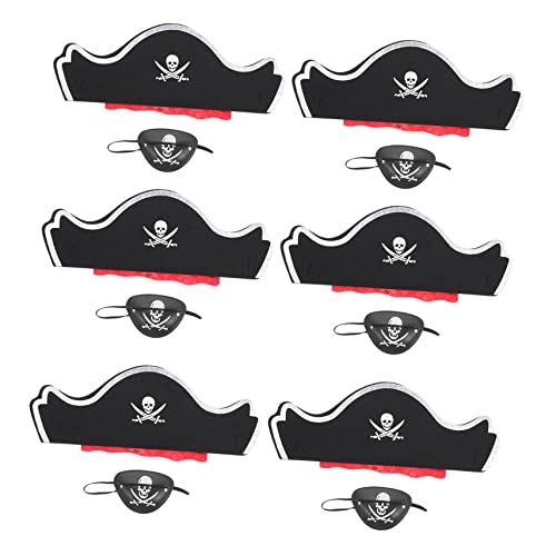 ifundom 6 Sätze Piratenhaar- piratin hut piraten hut piratenzubehor piratin zubehör piratenzubehör Piraten-Partyhut Halloween-Accessoires Piratenhüte für Party Tuch von ifundom
