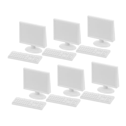 ifundom Miniatur-puppenhausmöbel – 6 Sets Generation Puppenhauscomputer Und -Tastatur Für Kreatives Spielen von ifundom