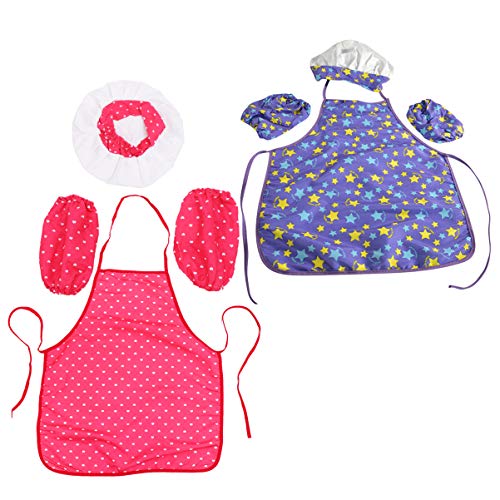 ifundom 6er Set Kochkostüm für Jungen und Mädchen Musterschürzen Kochmütze Zum Kochen Kunst ifundom 6er Set Kochkostüm für Jungen und Mädchen Musterschürzen Kochmütze Zum Kochen Kunst von ifundom