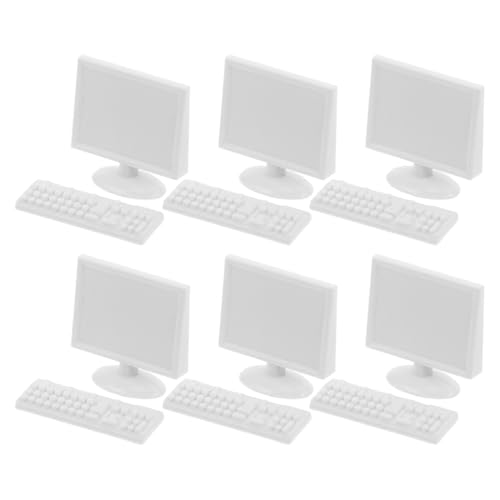 ifundom 6 Sets Doll House Desktop Computermodell Miniaturtastaturmodell Dollhouse Szenenzubehör Miniaturhaus Layout -Requisiten ifundom 6 Sets Doll House Desktop Computermodell Miniaturtastaturmodell Dollhouse Szenenzubehör Miniaturhaus Layout -Requisiten von ifundom