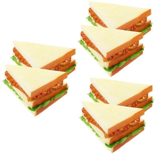 ifundom 6 Stck Künstliches Sandwich Modell Teilig PU Realistisch Farbig Fotorequisite Dekoration Lehrmittel für Restaurant Fensterdisplay von ifundom