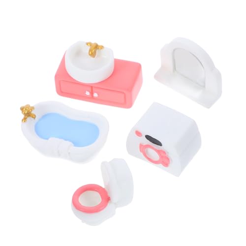 ifundom 6stücke Teiliges Badezimmer Für Puppenhäuser Miniatur Möbel Mit Badewanne Toilette Waschbecken Spiegel Und Mehr Für Kreatives Spiel Und Dekoration ifundom 6stücke Teiliges Badezimmer Für Puppenhäuser Miniatur Möbel Mit Badewanne Toilette Waschbecken Spiegel Und Mehr Für Kreatives Spiel Und Dekoration von ifundom