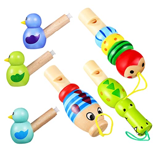 ifundom 6 Stück Tierform-pfeifen Für Kinder Holz Pvc Cartoon-spielzeug Keine Grate Kinder-musikinstrumente Geburtstagsparty- Zufälliger Stil von ifundom