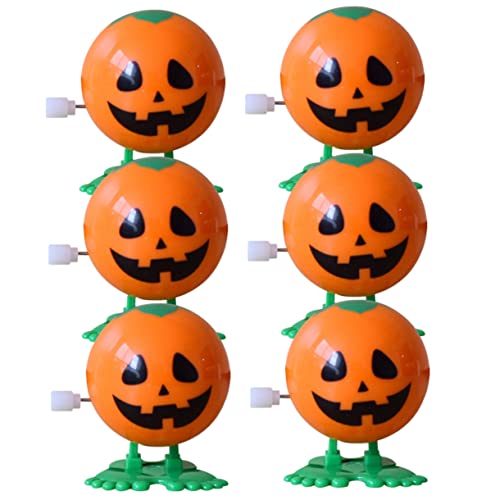 ifundom 6 Stück Halloween- halloween halloween toys halloween decoration Halloween Souvenir Neuheit aufziehbares Laufendes aufziehen Plastik Orange von ifundom